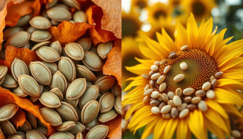 pumpkin seeds vs. sunflower seeds